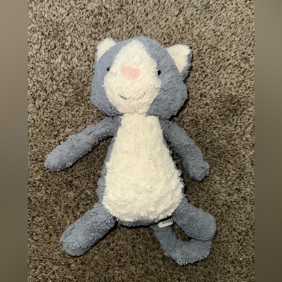 Jellycat Other - Jellycat Rare Tuffet Cat Gray and Cream Plush 12”